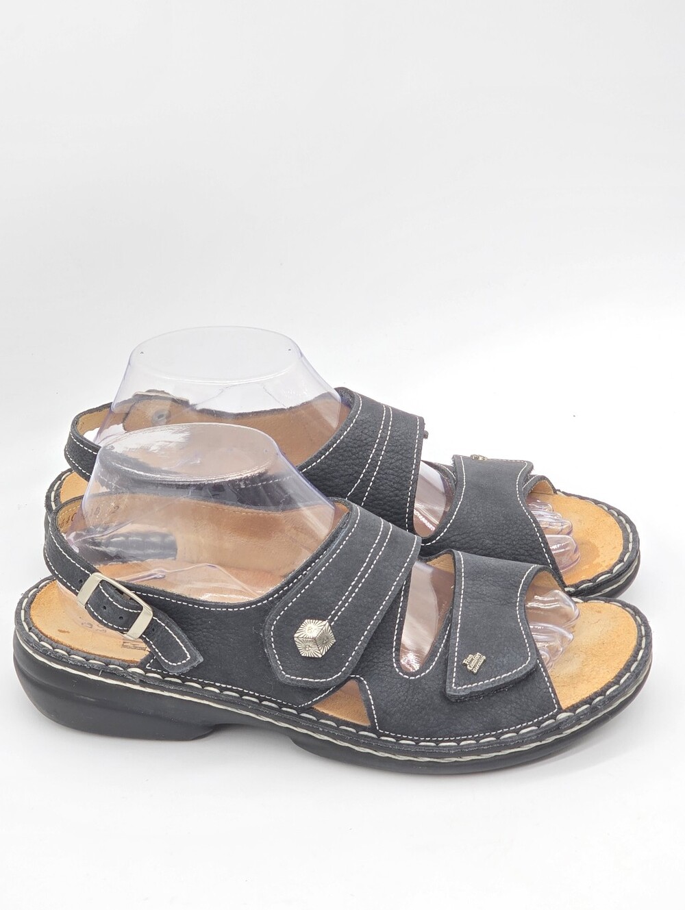 Finn Comfort Milos Women Sandals Sz 8.5/39 D Slingback Adjustable Comfort  Grey